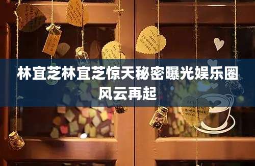 林宜芝林宜芝惊天秘密曝光娱乐圈风云再起