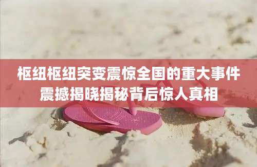 枢纽枢纽突变震惊全国的重大事件震撼揭晓揭秘背后惊人真相
