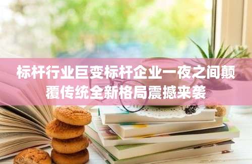 标杆行业巨变标杆企业一夜之间颠覆传统全新格局震撼来袭