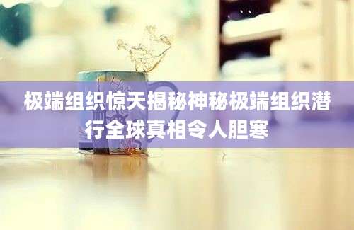 极端组织惊天揭秘神秘极端组织潜行全球真相令人胆寒