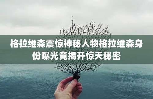 格拉维森震惊神秘人物格拉维森身份曝光竟揭开惊天秘密