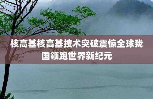 核高基核高基技术突破震惊全球我国领跑世界新纪元