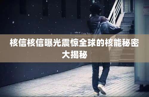 核信核信曝光震惊全球的核能秘密大揭秘