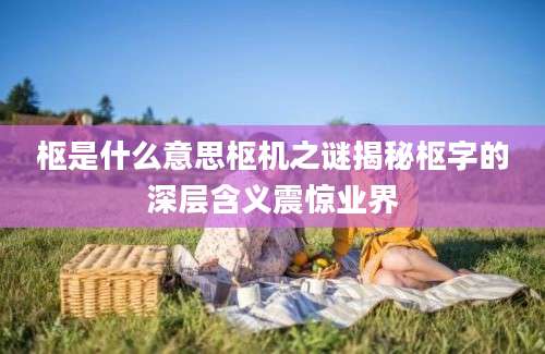枢是什么意思枢机之谜揭秘枢字的深层含义震惊业界