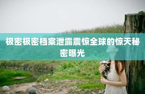 极密极密档案泄露震惊全球的惊天秘密曝光