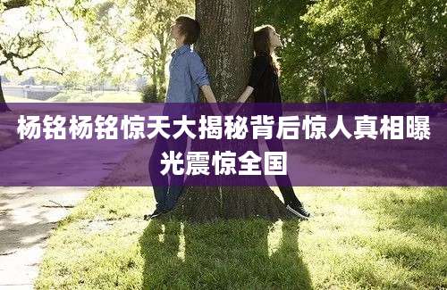 杨铭杨铭惊天大揭秘背后惊人真相曝光震惊全国