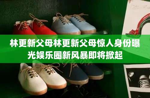 林更新父母林更新父母惊人身份曝光娱乐圈新风暴即将掀起