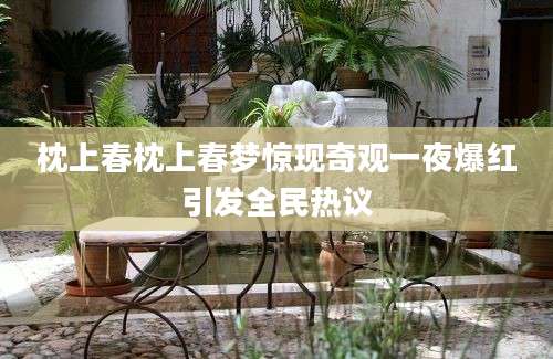 枕上春枕上春梦惊现奇观一夜爆红引发全民热议