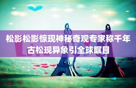松影松影惊现神秘奇观专家称千年古松现异象引全球瞩目