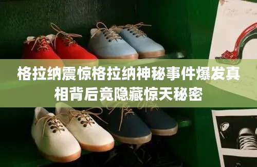格拉纳震惊格拉纳神秘事件爆发真相背后竟隐藏惊天秘密