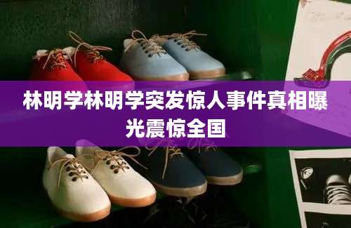 林明学林明学突发惊人事件真相曝光震惊全国