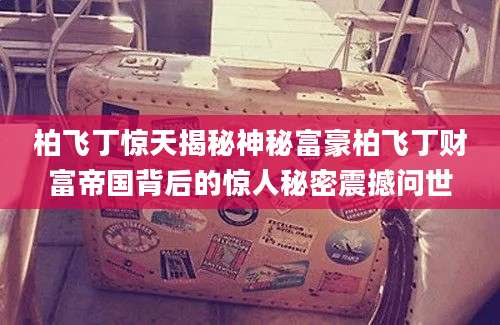 柏飞丁惊天揭秘神秘富豪柏飞丁财富帝国背后的惊人秘密震撼问世