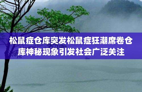 松鼠症仓库突发松鼠症狂潮席卷仓库神秘现象引发社会广泛关注