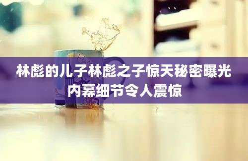 林彪的儿子林彪之子惊天秘密曝光内幕细节令人震惊