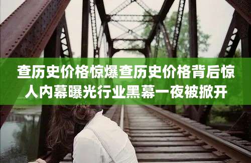 查历史价格惊爆查历史价格背后惊人内幕曝光行业黑幕一夜被掀开