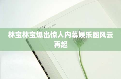 林宝林宝爆出惊人内幕娱乐圈风云再起