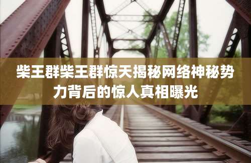 柴王群柴王群惊天揭秘网络神秘势力背后的惊人真相曝光