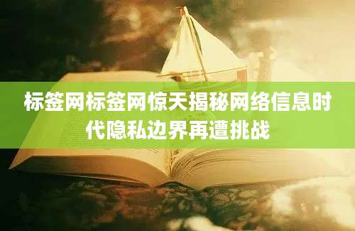 标签网标签网惊天揭秘网络信息时代隐私边界再遭挑战