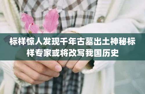 标样惊人发现千年古墓出土神秘标样专家或将改写我国历史