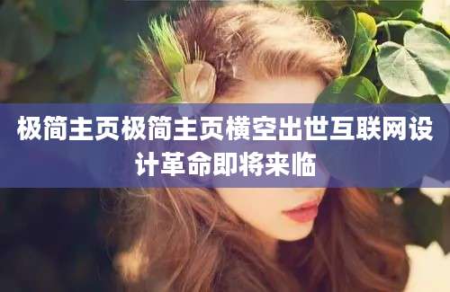 极简主页极简主页横空出世互联网设计革命即将来临