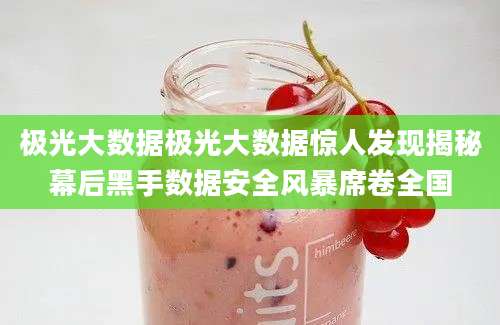 极光大数据极光大数据惊人发现揭秘幕后黑手数据安全风暴席卷全国