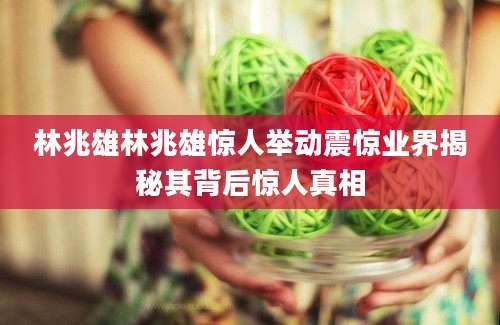 林兆雄林兆雄惊人举动震惊业界揭秘其背后惊人真相